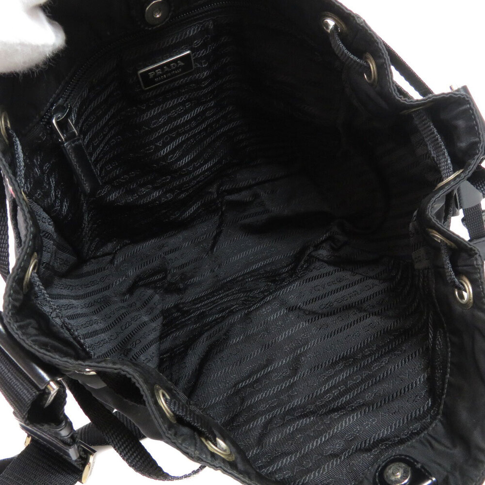 Prada logo plate Black Shoulder Crossbody bag - Picture 5 of 11